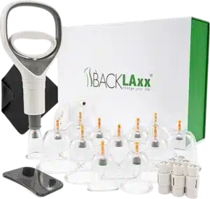 BACKLAxx Ventouses avec Pompe à Vide - 12 Pièces - Aimants Thérapeutiques