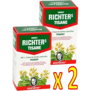 Lot de 2 boîtes de Tisane infusion Ernst Richter 40g - 100% à base de plantes naturelles - 2 x 20 sachets filtres de 2g