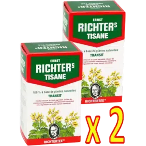Lot de 2 boîtes de Tisane infusion Ernst Richter 40g - 100% à base de plantes naturelles - 2 x 20 sachets filtres de 2g
