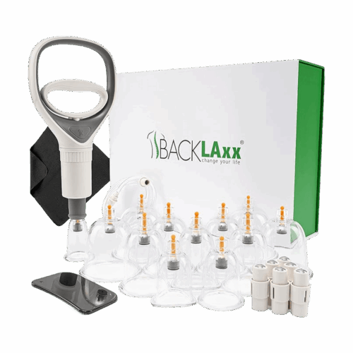 Ventouses thérapeutiques BACKLAxx cupping - kit 12 pièces pompe Ventouses thérapeutiques BACKLAxx cupping - kit 12 pièces pompe