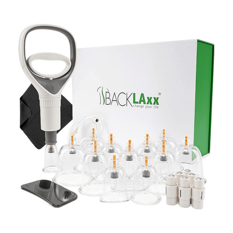 Ventouses thérapeutiques BACKLAxx cupping - kit 12 pièces pompe